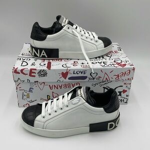 Dolce and Cabanna leather sneakers, brand new inbox never worn